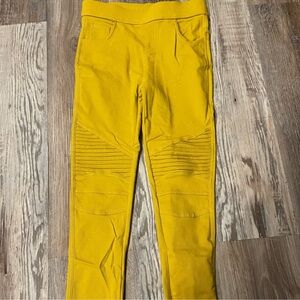 Lara Fashion Small Yellow Moto Jeggings